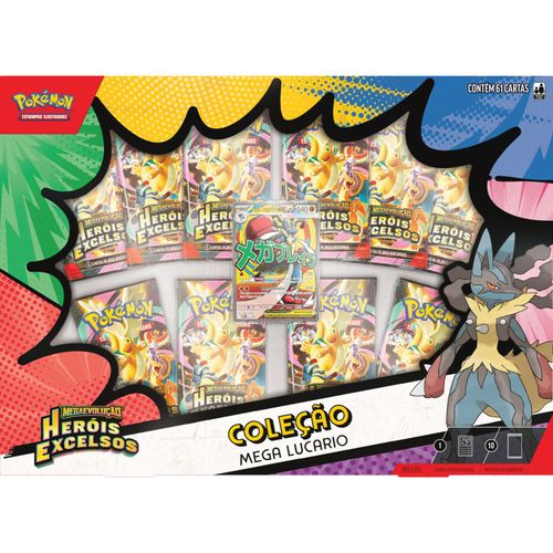 Heróis Excelsos - 10 pacotes de booster de Megaevolução + 1 Carta Promo