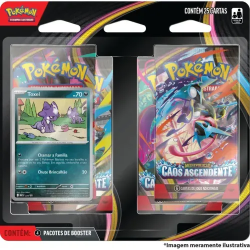 Caos Ascendente - 4 pacotes de booster de Megaevolução