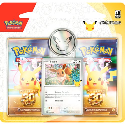 Celebração de 30 Anos - 2 pacotes de booster Pokémon Estampas Ilustradas