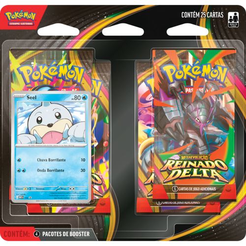 Reinado Delta - 4 pacotes de booster de Megaevolução - Pokémon Estampas Ilustradas