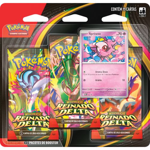 Reinado Delta - 3 pacotes de booster de Megaevolução - Pokémon Estampas Ilustradas